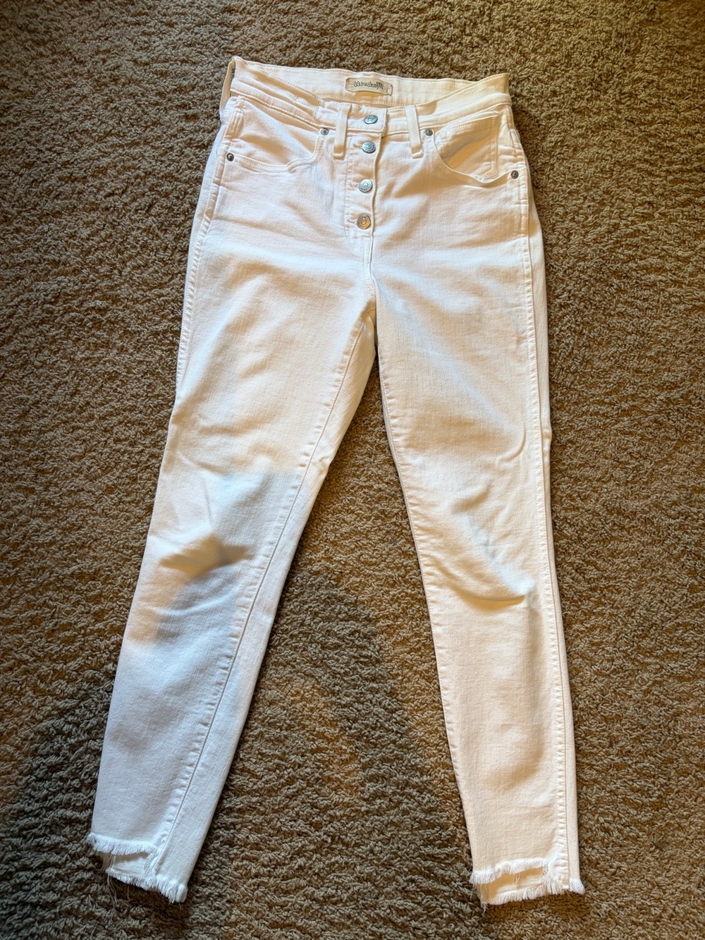 Madewell High-Rise White Button-Fly Women’s Jeans